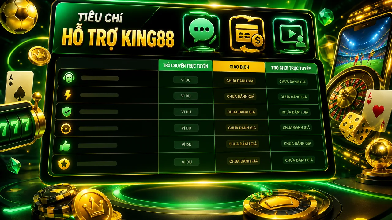 Bảng tiêu chí hỗ trợ minh bạch: king88 nên được đánh giá thế nào?